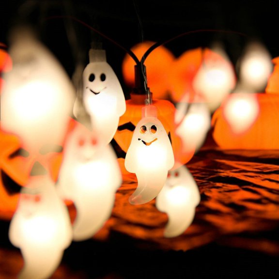 20 LED Pumpkin Bat Skull Ghost Warm white Light Lamp Halloween Party Decor