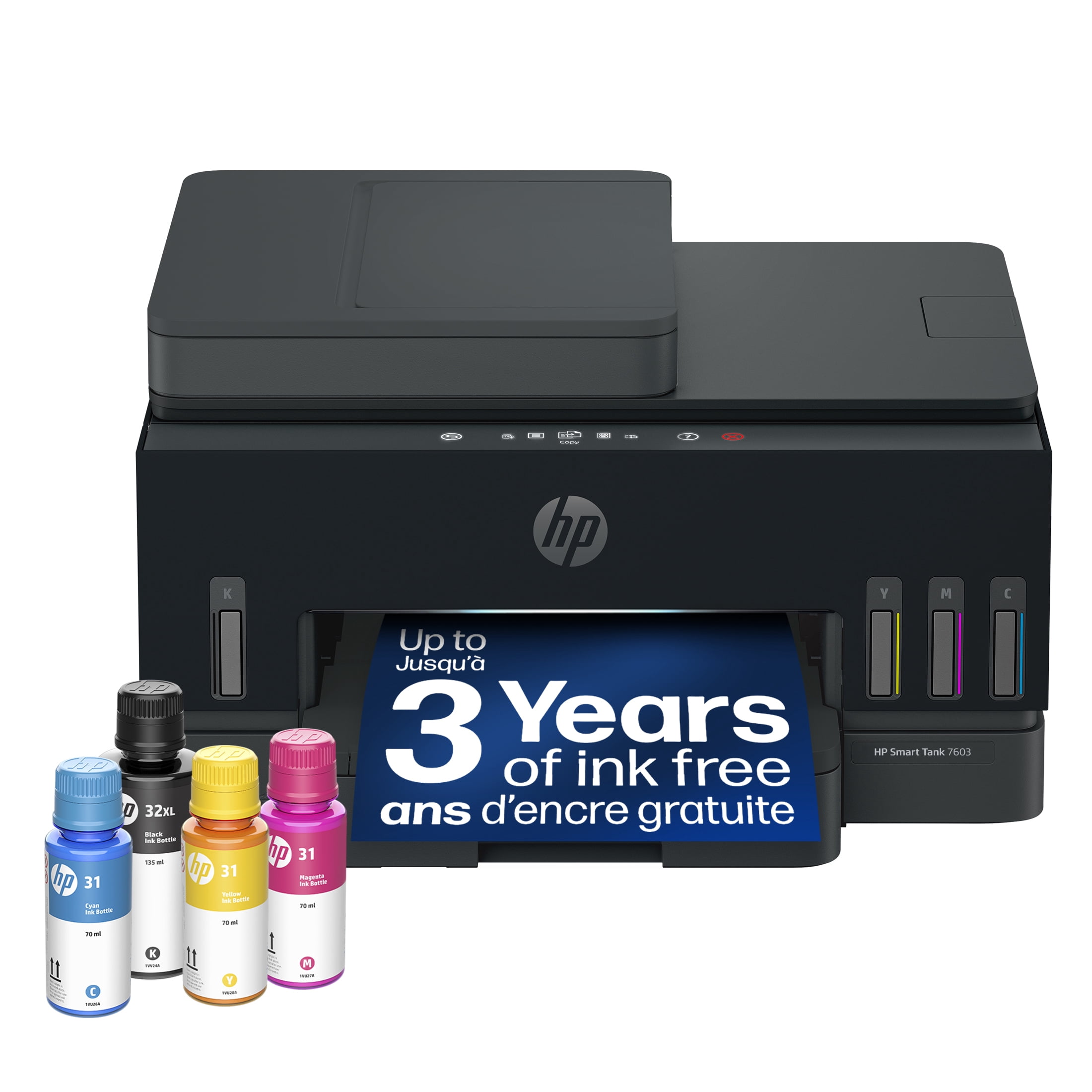 HP Smart Tank 7603 Wireless All-in-One Cartridge-Free Ink Tank Printer with up to 3 Yrs Ink Included
