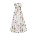 thumbnail image 5 of FcBaudy Robe Camis Sans Manches à Col en V, Robes d'Été pour Femmes, Robes pour Femmes à Bretelles Sans Bretelles en Chiffon Sans Manches Imprimées Robe Botanique Florale Robe Femme, 5 of 5