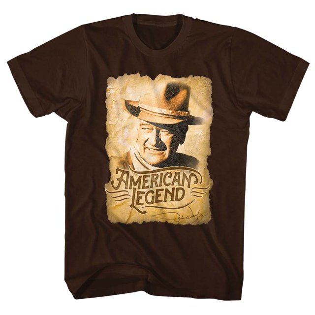 John Wayne Hollywood Icon Actor Worn Out Poster Adult T-Shirt Tee