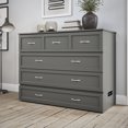 thumbnail image 3 of AFI Deerfield Coffre-Lit Escamotable Moderne en Bois Massif Complet avec Matelas, Gris, 3 of 18