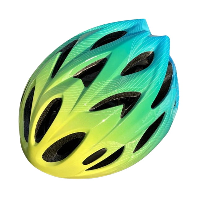 Almencla Casque de Vélo pour Enfants, Conçu avec un Dégradé Vert vibrant et des Trous de ventilation pour la Circulation d'Air. Fabriqué à Partir de Matériaux Légers en PC et PP, Il Offre une Résistance aux Impacts et une protection contre les Chocs. Sangles Ajustables et Coussinets de Menton Assurent un Ajustement Sécuritaire pour les Circonférences de la Tête entre 52 cm-58 cm. Idéal pour les Enfants de 3 à 10 Ans pour le Vélo, le Planche à Roulettes et les Activités de Plein Air, Ce Casque Est un Équipement de protection Fiable pour les Enfants.