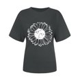 thumbnail image 4 of Babysbule Liquidation de Hauts pour Femmes T-shirt à Col Rond Imprimé à Manches Courtes de Mode pour Femmes Chemise Décontractée Ample Hauts, 4 of 6