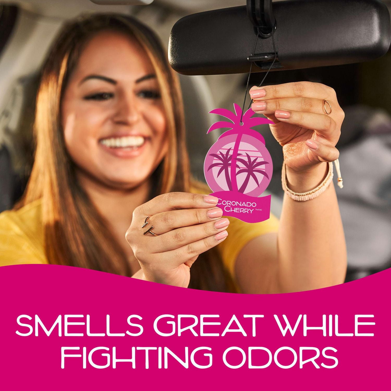 California Scents Palms Paper Coronado Cherry Air Freshener, 4 Pack, Holiday Gift and Stocking Stuffer