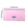 thumbnail image 3 of Accordion File Folder with Bill Clips 13 Pocket A6 Mini Organizer Plastic Transparent for Receipts Coupons Home Office Document Storage Hzhnb | Plastic, Pink, 3 of 9