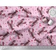 thumbnail image 2 of Soimoi Poly Georgette Fabric Dot & Lobster Ocean Print Fabric by The Yard 42 Inch Wide, 2 of 3