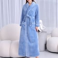 thumbnail image 2 of AherBiu Women's Robes Plush Warm Soft Long Robe Fleece Winter Party Housecoat Bathrobe with Pockets, 2 of 3