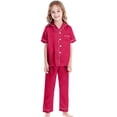 thumbnail image 1 of TBWNWG Satin Sleepwear Set For Kids Comfortable Two Piece Pajamas With Classic Button Down Design,Sizes 4-5 Years, 1 of 4