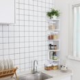 thumbnail image 3 of Boutique Home 5-Tier Floating Wall Shelf With Zigzag Design, White, 3 of 6