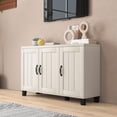 thumbnail image 2 of Costway Buffet Bahut à 3 Portes Crédence de Rangement Armoire Console Tablette Réglable Blanc Lavé, 2 of 10
