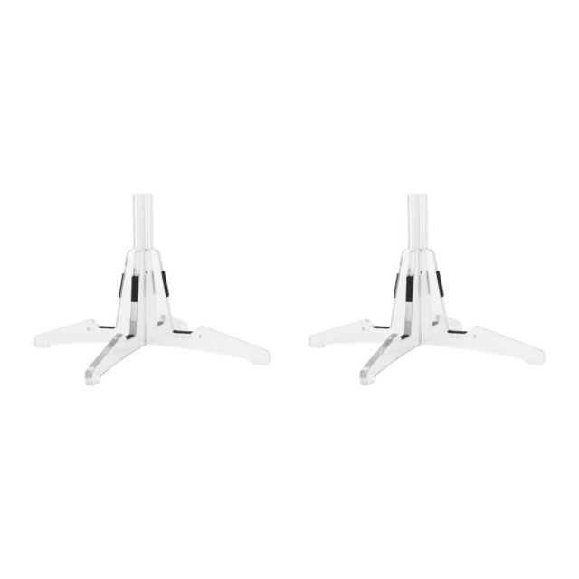 stanreset 1/2/3/5 Folding Flute Wind Instrument Tripod Clarinet Stand Plastic Bracket Lighweight Professional Musical Rack Parts Transparent 2PCS