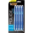 thumbnail image 1 of BIC GLIDETM/MC BOLD Retractable Ball Point Pen, Bold Point (1.6 mm), Blue, Great For Everyday Use, 4-Count, 1 of 4