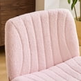thumbnail image 4 of Ktaxon Adjustable Desk Chair, Swivel Office Chair, Armless Design, Pneumatic Height Adjustment, 360-Degree Rotation, Ideal for Home Office Teddy Velvet Pink, 4 of 8