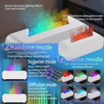 thumbnail image 3 of Essential Oil Diffuser, Music Sync Colorful Flame Essential Oil Diffuser, Colorful Flame Air Aroma Humidifier, Timer & Waterless Auto Off 250ml Diffuser with 7 Colors Light, Remote  (White), 3 of 9