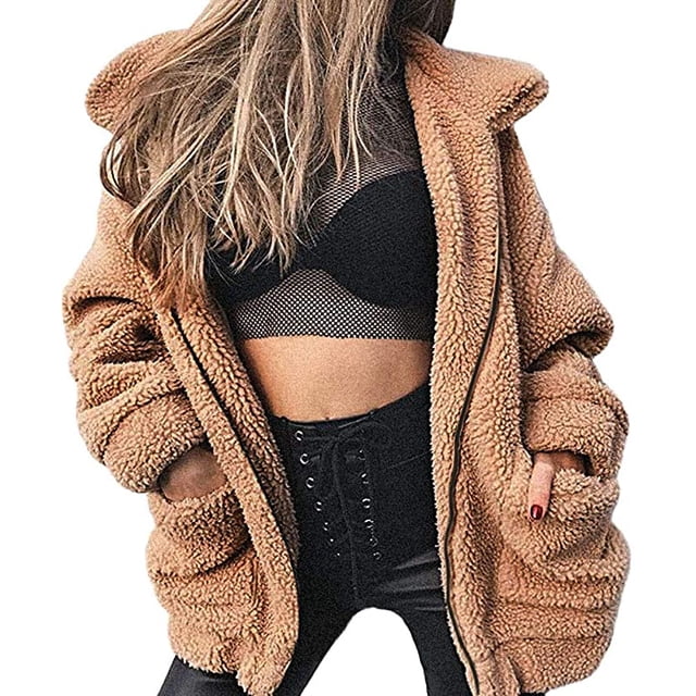 Veste Fausse à Revers à Manches Longues pour Femme, Parka d'Hiver Aguichant, Veste Mode
