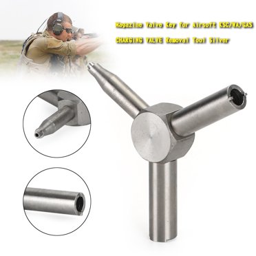 Clé de Valve pour Airsoft KSC/WA/GAZ Outil de Retrait de Valve de Chargement Argent