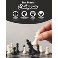 thumbnail image 3 of WE Games Travel Tournament Chess Set, 20 inch Roll Up Vinyl Chess Board with Storage Bag, 3 of 11