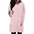 thumbnail image 2 of Chandail en Molleton Surdimensionné pour Femmes Col Rond Manches Longues Pull Décontracté Confortable Tenues de Mode Automne Vêtements 2024, 2 of 6