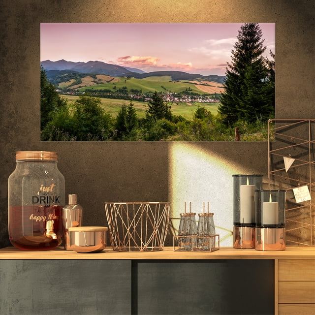 Beautiful Stretch of Land Panorama - Landscape Canvas Art Print