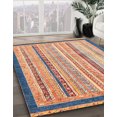 thumbnail image 2 of Ahgly Company Tapis d'Intérieur Carrés Abstraits Bruns Abstraits pour Aire, 5 Pieds Carré, 2 of 6