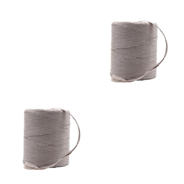 Decodeary Sturdy And Durable Raffia Rope Yarn For DIY Crafts Beautiful Colors Fiber Natural Paper Ribbon grey 2Set