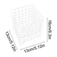 thumbnail image 3 of Iron Coffee Storage Basket Black & White | Fruit Snack Candy Organizer 6.3x5.1in | Waterproof Rust Proof Mesh | Desktop Table Decorative Bin | Durable Openwork Design | Easy Clean | Expanded Capacity, 3 of 6