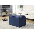 thumbnail image 2 of Convenience Concepts Designs4Comfort Pouf de Rangement d'Appoint - Bleu / 143523BE, 2 of 4