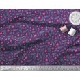 thumbnail image 3 of Soimoi Purple polyester Georgette Fabric Floral & Leaves Decor Fabric Printed Yard 42 Inch Wide, 3 of 3