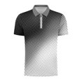 thumbnail image 4 of Birdeem T-Shirt Blouse à Fermeture Éclair pour Hommes, Décontracté, Imprimé, Manches Courtes, Col Rabattu, 4 of 12