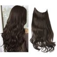 thumbnail image 5 of 1pcs Extensions de Cheveux Longs Bouclés Ondulés, Perruque Réglable Extension de Cheveux Longs Ondulés Perruque Synthétique Mise à Niveau dans les Postiches Extensions de Cheveux Invisibles Fil Noir, 5 of 5
