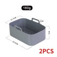 thumbnail image 2 of Mistaha Lot de 2 Casseroles en Silicone pour Friteuse à Air Chaud, Panier Doublure de Bol de Friteuse à Air en Silicone Rectangulaire Réutilisable de Qualité Alimentaire de Remplacement pour Ninja DZ201 DZ401 Instant Vortex 8 QT 10 QT Friteuse à Air, Va au Lave-Vaisselle, 2 of 8
