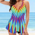thumbnail image 2 of Tankinis pour Femmes Grande Taille à Imprimé, Dos à Bretelles, Ensemble Deux Pièces, Robe de Bain, Maillots de Bain, 2 of 7