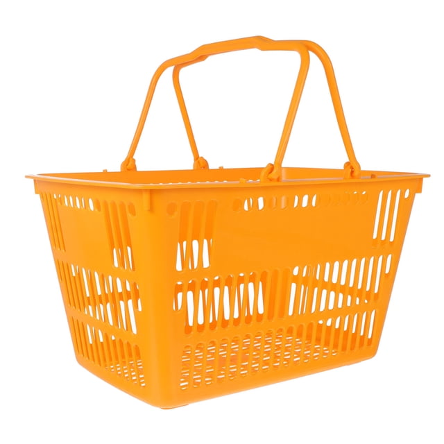 Mall Shopping Basket Merchandise Storage Basket Plastic Basket with Handles
