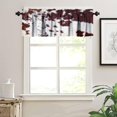 thumbnail image 4 of Cowhide Print Valance,Farm Animals Cow Brown 3D Fur Retro Pattern,Home Living Room Kitchen Decorative Window Curtains Valance,1 Panel 54" x 18", 4 of 5