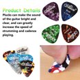 thumbnail image 3 of Guitar Picks, Durable Delrin Plastic Non-Slip Textured Grip, Celluloid Material Smooth Comfortable Feel For Multiple Applications (20PCS), 3 of 7