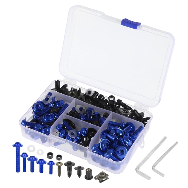 Unique Bargains 195pcs Motorcycle Fairing Body Bolts Fastener Clip Screws