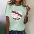 thumbnail image 2 of WZXFASHION T-shirt à Imprimé Baseball pour Femmes Été 2025 jusqu'à 50 % de Rabais T-shirt à Manches Courtes pour Femmes, 2 of 4