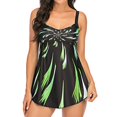 thumbnail image 2 of HWRETIE Women's Plus Size One Piece Swimsuit Printed Padded Swimwear Tummy Control Beach Bathing Suit For Vacation Pool Swimming, 2 of 4