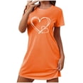 thumbnail image 1 of Cameland Chemises de Nuit à Manches Courtes pour Femmes Grande Taille, Douces et Confortables, Chemise de Sommeil Décontractée à Imprimé, Robe de Nuit pour Femmes, 1 of 4