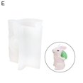 thumbnail image 2 of Bunny Candle Mold Decorative Clear Texture Eco-friendly Soap Candle Making Mold Easter Party Ornament, 2 of 5