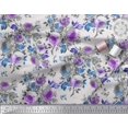 thumbnail image 3 of Soimoi Tissu en Voile de Coton Imprimé Feuilles et Fleurs de Rose, Tissu au Mètre, 56 Pouces de Large, 3 of 3