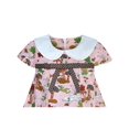 thumbnail image 4 of Robe Fille Col Blanc Grenouille Champignon Ligne A Coton Décontracté 2 Ans, 4 of 6