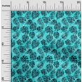 thumbnail image 2 of oneOone Viscose Jersey Turquoise Green Fabric Tropical Leaf Craft Projects Decor Fabric Printed By The Yard 60 Inch Wide, 2 of 5