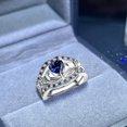 thumbnail image 2 of Kcodviy Blue Three Layer Holding E Ring The Heart Ring Engagement Rings for Women Men Wedding Ring Set for Women Exquisite Ring Size 5 Rings Set for Women To 12, 2 of 9
