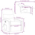 thumbnail image 4 of vidaXL Electric Massage Recliner Chair Light Grey Fabric, 4 of 5
