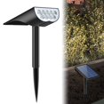 thumbnail image 3 of Projecteur de Pelouse Solaire Spot Réutilisable IP65 Imperméable Blanc / Chaud Extérieur LED Jardin Alimenté Lampe de Paysage Lumineux, 3 of 11