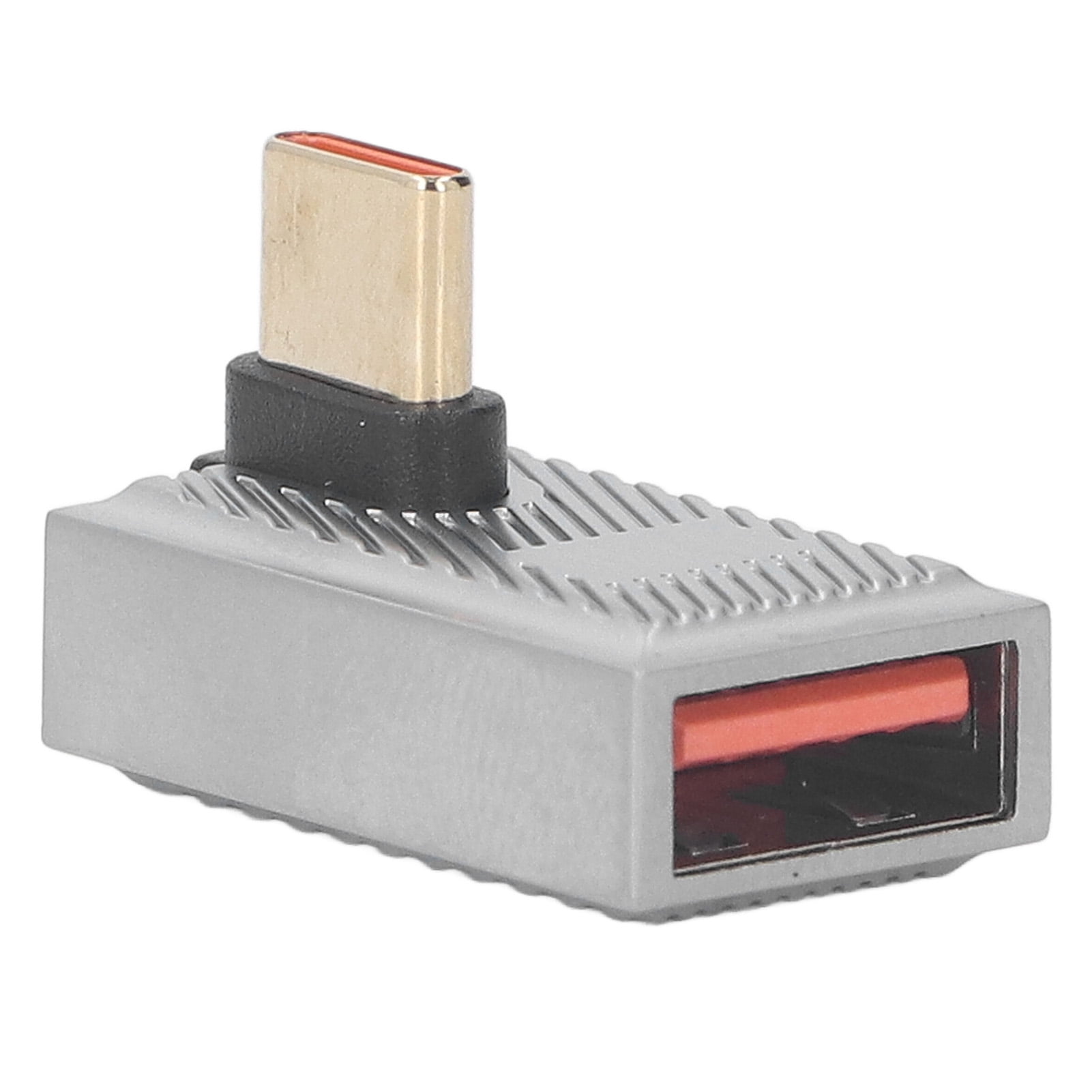 Usb To Usb C Adapter USB Female To USB C Male Adapter Right Angle With Light 10Gbps 120W Type C Converter For Cellphone Laptop Tablets