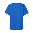 thumbnail image 5 of Dealovy Womesn Tops Summer Casual V Neck Buttons T-Shirts Short Sleeve Solid Color Loose Fitted Tees, 5 of 5