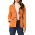 thumbnail image 1 of INSPIRE CHIC Manteau Duffle à Bascule pour Femme Fermeture Éclair devant Uni Court à Capuche Anorak TP Orange, 1 of 6