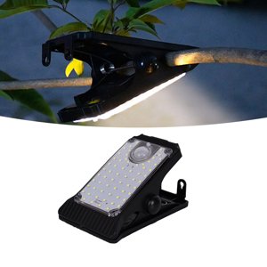 WIFKLSIIPG Lampe solaire Clip sur les lumières solaires Lampe à pinces Éclairage solaire extérieur Éclairement solaire Capteur de mouvement Éclairages solaires extérieurs Clip on Motion Sensor Lights Lampe à attaches